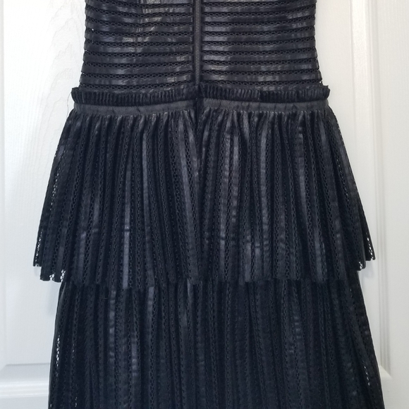 Maje Remony Black Tiered Mini Dress Size 3 - Picture 8 of 15